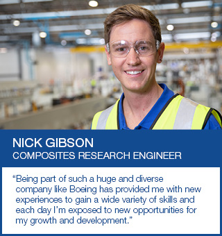 Nick Gibson, Composites Researcher