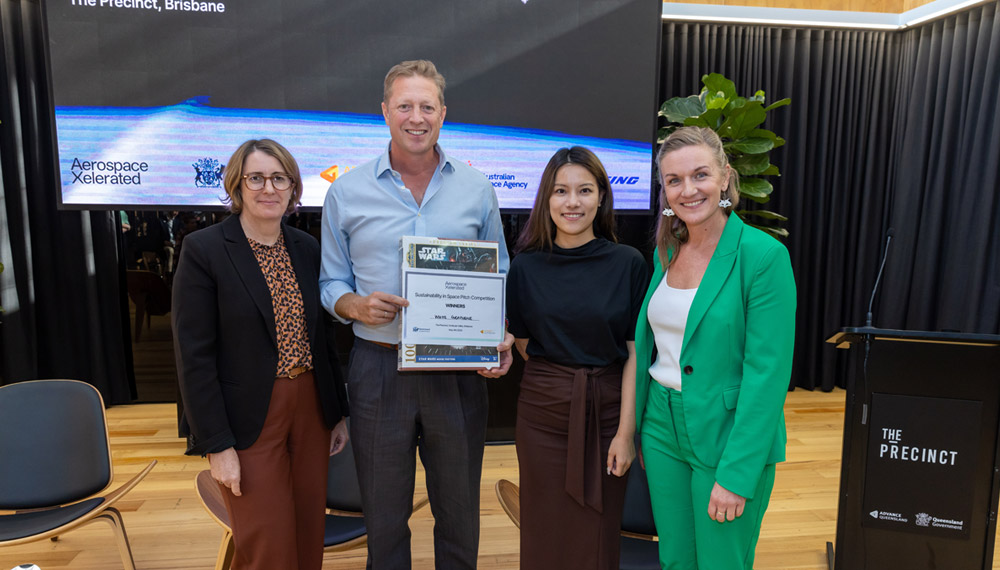 Lea Diffey deputy director-general, Innovation, Department of Tourism, Innovation and Sport; Lieuwke de Jong, managing director, White Graphene; Sisi Jin - Strategy analyst, Aerospace Xelerated; and Heidi Hauf - Boeing Regional Sustainability lead, APAC.