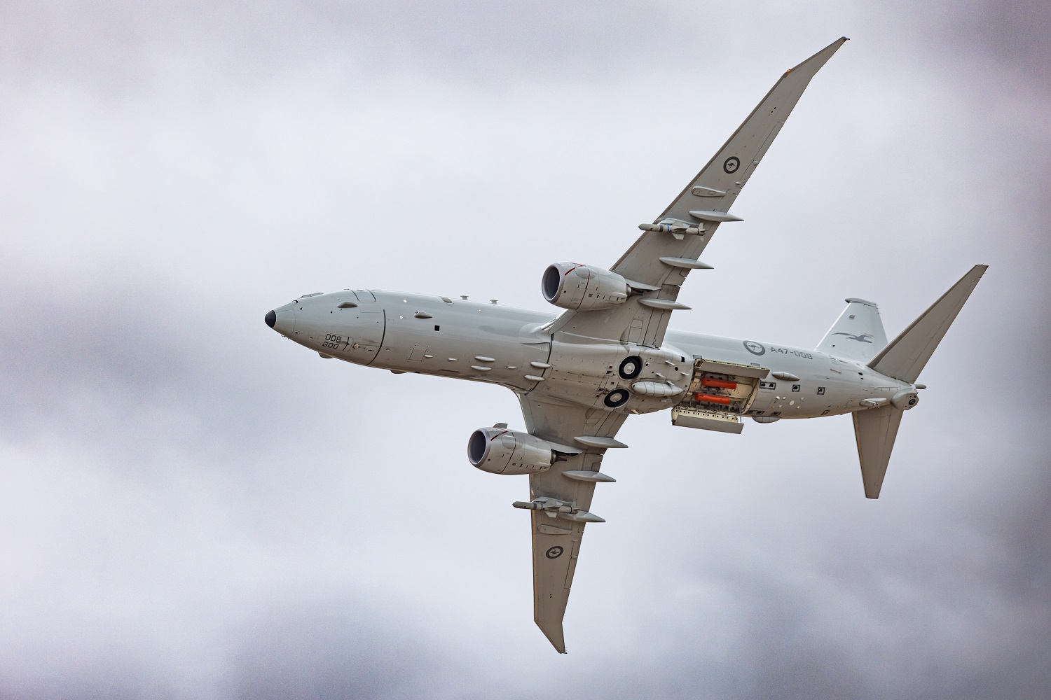 P-8A aircraft in flight 