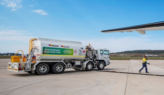 Aircraft refueling at Wellcamp Airport, Toowoomba.