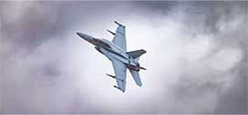 Super Hornet in flight
